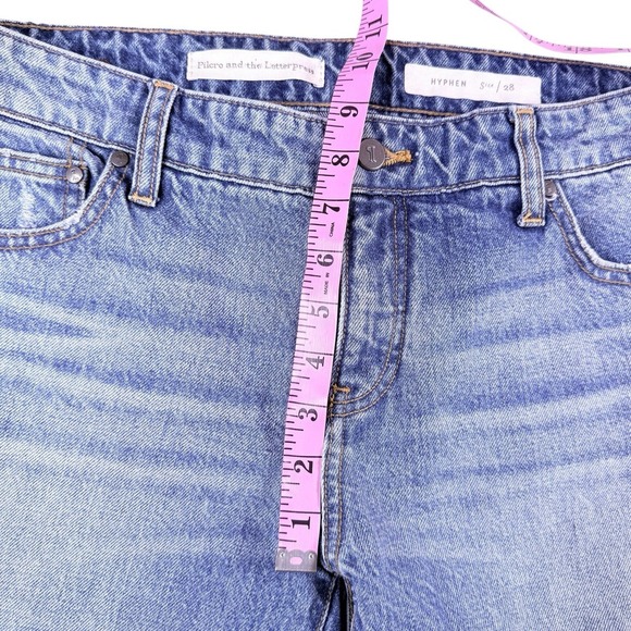 Anthropologie Pilcro and the Letterpress Hyphen Fringe Crop Jeans Size 28 - Picture 11 of 15